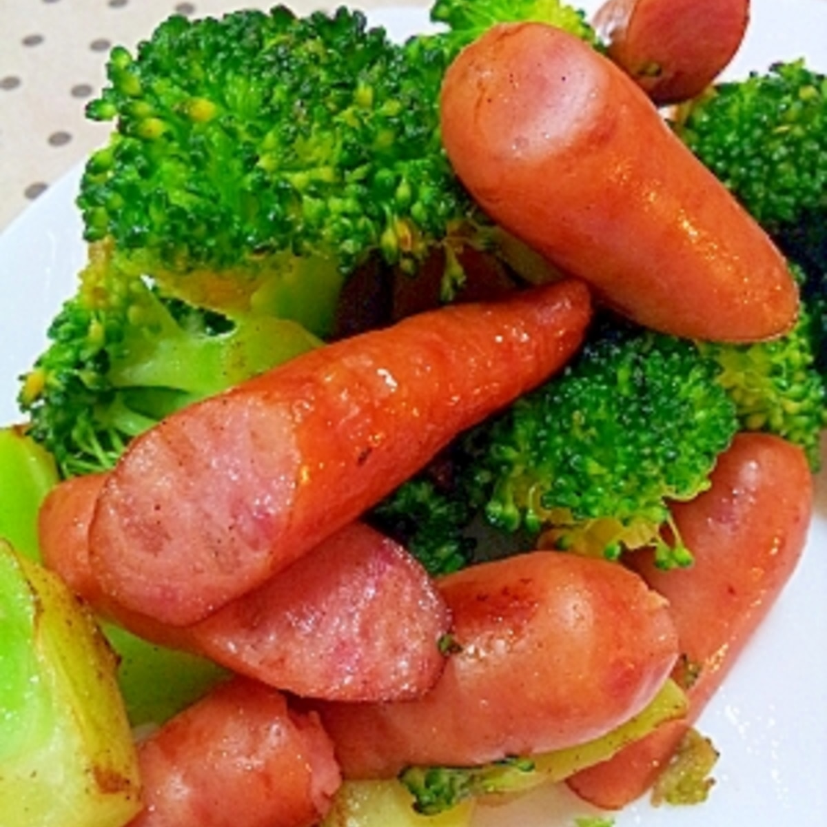 ブロッコリーとウインナーの粒マスタード炒め レシピ 作り方 By ラズベリっち 楽天レシピ